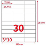 A4 Self- Adhesive Printing Labels For Laser/Inkjet Printer 70 Mm X 29.7 Mm-Labels-Other-Star Light Kuwait