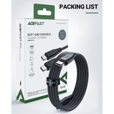 ACEFAST C3-03 TPE Charging Data Cable - USB-C / 1.2 Meter / Black