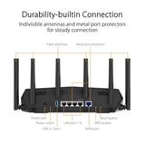 راوتر ألعاب ASUS (TUF AX5400) ثنائي النطاق بتقنية WiFi 6 - 5 جيجاهرتز (4804 ميجابت في الثانية) / USB 3.2 / منفذ WAN جيجابت / منفذ LAN جيجابت