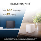 نظام ASUS ZENWIFI XD4 PLUS - AX1800 للشبكة اللاسلكية المنزلية الكاملة بتقنية واي فاي 6 (عبوة من 3 قطع) - أسود