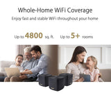 نظام ASUS ZENWIFI XD4 PLUS - AX1800 للشبكة اللاسلكية المنزلية الكاملة بتقنية واي فاي 6 (عبوة من 3 قطع) - أسود