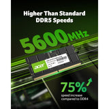 ذاكرة كمبيوتر محمول من نوع Acer بسعة 32 جيجابايت من نوع DDR5 بتردد 5600 ميجاهرتز وتوقيت CL46