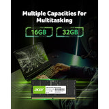 ذاكرة كمبيوتر محمول من نوع Acer بسعة 32 جيجابايت من نوع DDR5 بتردد 5600 ميجاهرتز وتوقيت CL46