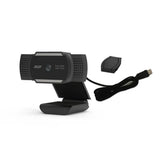 Acer FHD WebCam Auto Focus, Privacy Shutter, Auto Noise Reduction Microphone, 80 Degree View Angle - Black