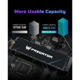 Acer Predator GM7 1TB NVMe 1.4 PCle Gen 4x4 M.2 SSD Read Speed Upto 7400MB/s Write Upto 6500MB/s