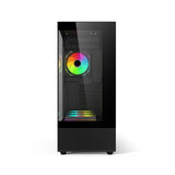 Acer V930B Mid Tower Two Panel Front & Left Side Tempered Glass Case with 6 RGB Fans - Black