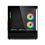 Acer V930B Mid Tower Two Panel Front & Left Side Tempered Glass Case with 6 RGB Fans - Black