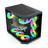 Acer V950 Mid Tower Two Panel Front & Left Side Tempered Glass Case with 7 RGB Fans - Black