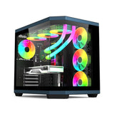 Acer V950 Mid Tower Two Panel Front & Left Side Tempered Glass Case with 7 RGB Fans - Black