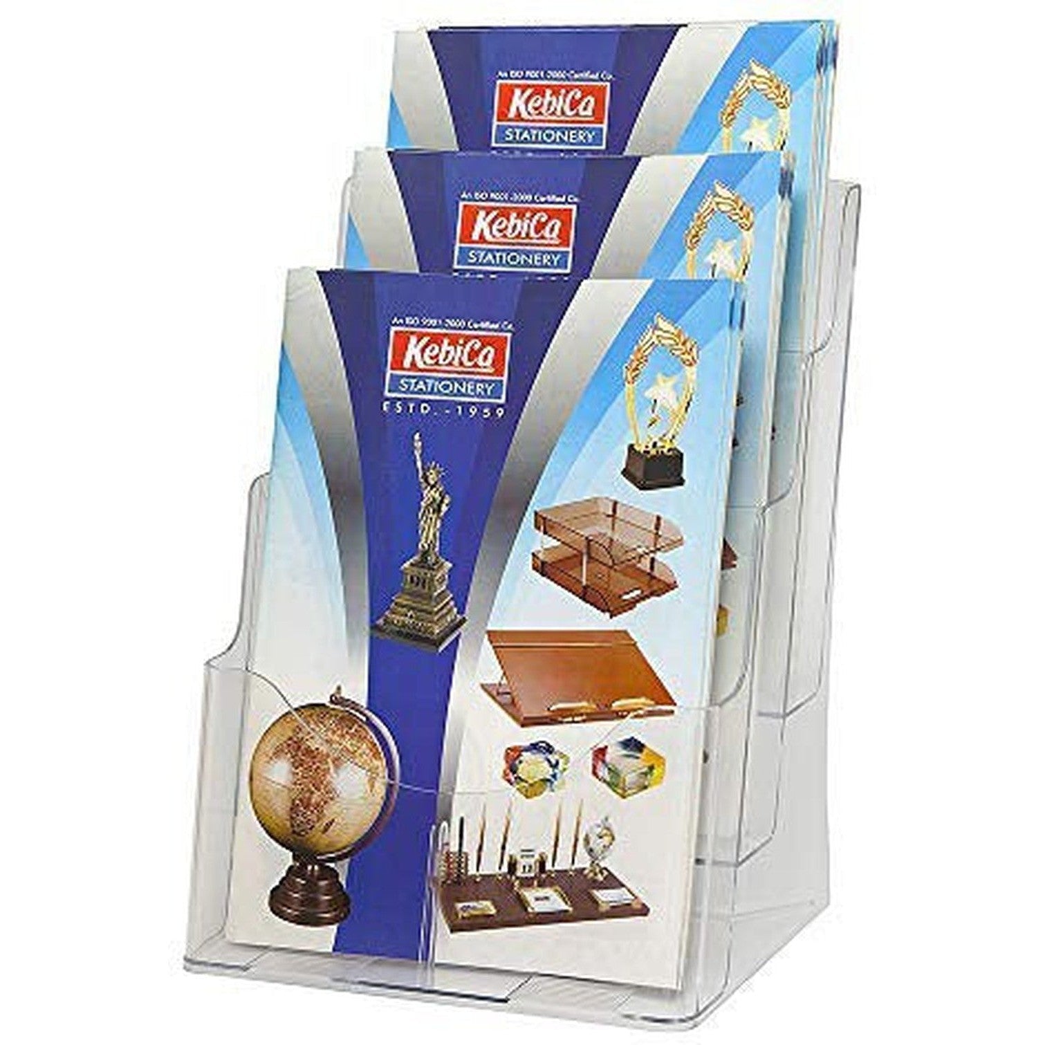 Acrylic 3 Compartments Stand A4 Size-Display Stands-Other-Star Light Kuwait