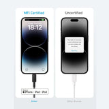 كابل أنكر 322 USB-C إلى Lightning مضفر (1.8 متر/6 أقدام) - أسود