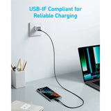 كابل أنكر 322 USB-C إلى USB-C - 60 واط / 0.9 متر / أسود