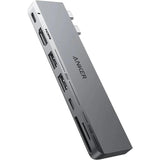 موزع أنكر 547 USB-C 7 في 2، فضي اللون، لأجهزة ماك بوك