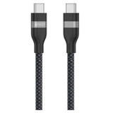 كابل أنكر USB-C إلى USB-C معاد تدويره ومضفر - 240 واط / 0.9 متر / أسود