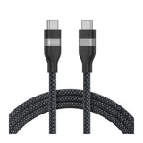 كابل أنكر USB-C إلى USB-C معاد تدويره ومضفر - 240 واط / 1.8 متر / أسود
