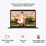 Apple MacBook Air - 13.6" / M5 / 10-Core CPU / 10-Core GPU / 16GB RAM / 512GB SSD / Arb/Eng / Midnight / 1YW