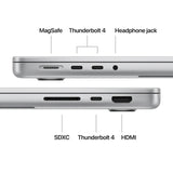 Apple MacBook Pro - 14.2" / M4 / 10-Core CPU / 10-Core GPU / 16GB RAM / 1TB SSD / Arb/Eng / Silver / 1YW