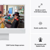 Apple iMac - 24" / M4 / 8-Core CPU / 8-Core GPU / 16 Core Neural Engine / 16GB RAM / 256GB SSD / Silver / 1YW
