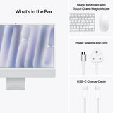 Apple iMac - 24" / M4 / 8-Core CPU / 8-Core GPU / 16 Core Neural Engine / 16GB RAM / 256GB SSD / Silver / 1YW
