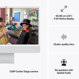 Apple iMac - 24" Standard Glass / M4 / 10-Core CPU / 10-Core GPU / 16 Core Neural Engine / 24GB RAM / 1TB SSD / Arb/Eng / Silver / 1YW