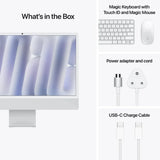 Apple iMac - 24" Standard Glass / M4 / 10-Core CPU / 10-Core GPU / 16 Core Neural Engine / 24GB RAM / 1TB SSD / Arb/Eng / Silver / 1YW
