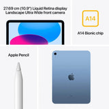 Apple iPad 10 Gen / A14 (2022) / 10.9" / 256GB / WiFi / BLUE