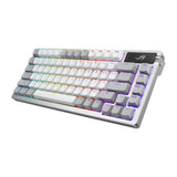 لوحة مفاتيح الألعاب الميكانيكية اللاسلكية Asus M701 Rog Azoth 75% RGB NX Snow Switch Refined Linear (عربي) - أبيض