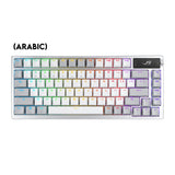لوحة مفاتيح الألعاب الميكانيكية اللاسلكية Asus M701 Rog Azoth 75% RGB NX Snow Switch Refined Linear (عربي) - أبيض