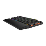لوحة مفاتيح الألعاب الميكانيكية اللاسلكية Asus X901 ROG Strix Scope II 96 بمفاتيح NX Snow، تصميم خطي محسّن (عربي) - أسود