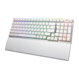 لوحة مفاتيح الألعاب الميكانيكية اللاسلكية Asus X901 Rog Strix Scope II 96، بمفاتيح NX Snow، وأحرف خطية محسّنة (عربية) - أبيض