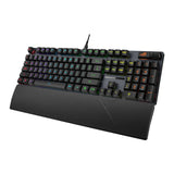 لوحة مفاتيح الألعاب الميكانيكية البصرية السلكية Asus XA11 Rog Strix Scope II بمفاتيح RX الحمراء الخطية والسريعة (العربية) - أسود