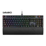 لوحة مفاتيح الألعاب الميكانيكية البصرية السلكية Asus XA11 Rog Strix Scope II بمفاتيح RX الحمراء الخطية والسريعة (العربية) - أسود