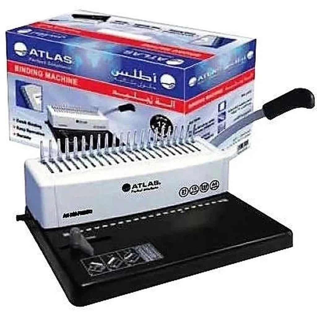 Atlas Label Machine Atlas As-Bm-Pb250 Plastic Comb Binding Machine | Star Light Kuwait