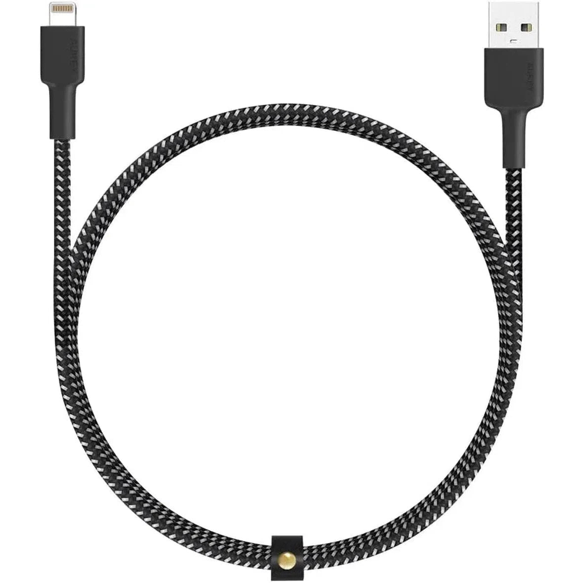 Aukey Black Braided Nylon Mfi Lightning 1.2M Cable-Cable-Aukey-Star Light Kuwait