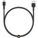 Aukey Black Braided Nylon Mfi Lightning 2M Cable-Cable-Aukey-Star Light Kuwait