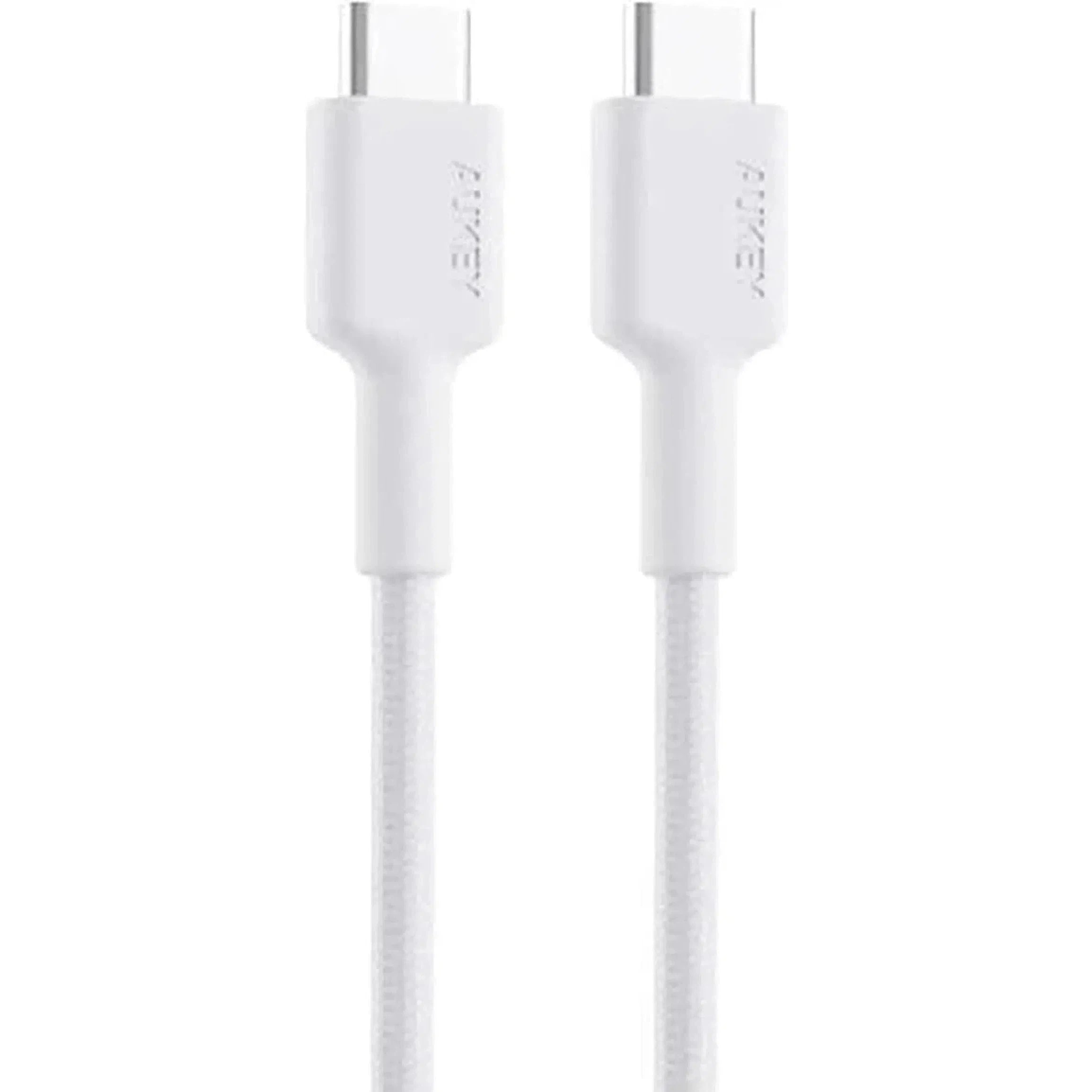 Aukey Braided Nylon Usb 2.0 To Usb-C Cable - White-Cable-Aukey-Star Light Kuwait