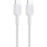 Aukey Braided Nylon Usb 2.0 To Usb-C Cable - White-Cable-Aukey-Star Light Kuwait