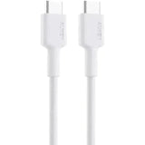 Aukey Braided Nylon Usb-C To Usb-C Cable - White-Cable-Aukey-Star Light Kuwait