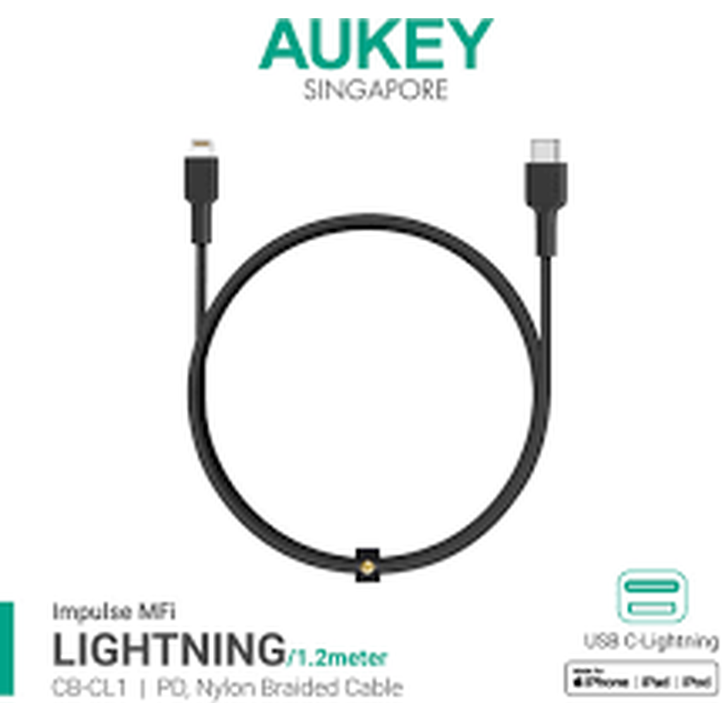 Aukey Bundle Deal - Pa-Y25 + Cb-Cl1 + Pb-N83S - Black-Cable-Aukey-Star Light Kuwait