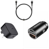 Aukey Bundle- Pa-Y25 Cb-Cl1 Cc-A3 - Black-Cable-Aukey-Star Light Kuwait