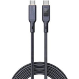 Aukey Nylon Braided Usb C To Usb C Cable With Lcd Display - Black-Cable-Aukey-Star Light Kuwait