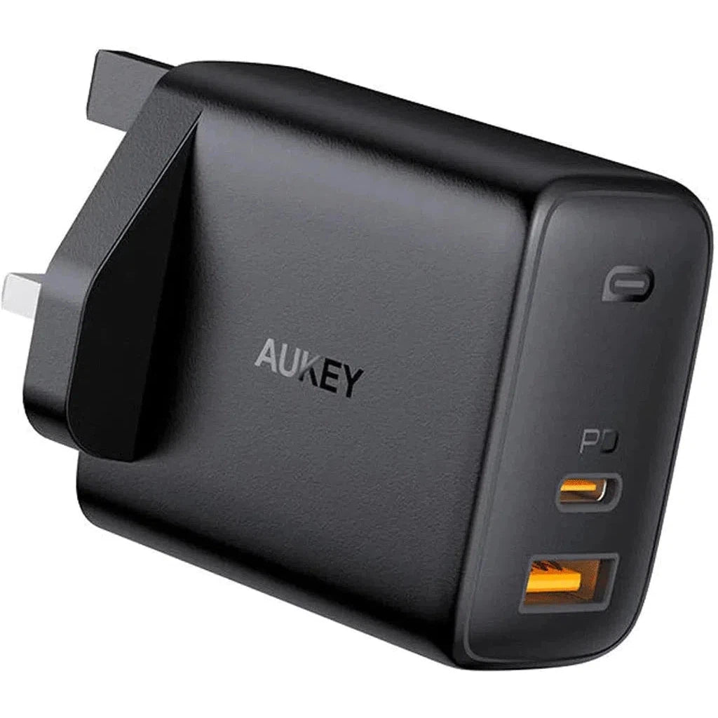 Aukey Pa-B3 Bk Dual-Port 65W Pd Wall Charger With Gan Power Tech - Black-Adapter-Aukey-Star Light Kuwait