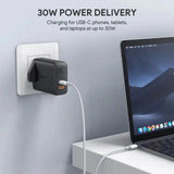 Aukey Pa-D2 Bk Dual-Port 36W Pd Wall Charger With Dynamic Detect With C To C Cable-Adapter-Aukey-Star Light Kuwait