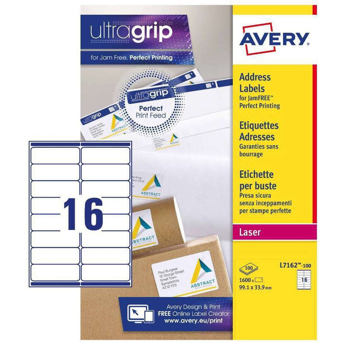 Avery Self Adhesive Address Mailing Labels L7162-100-Labels-Other-Star Light Kuwait