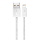 كابل بيانات وشحن سريع من BASEUS، من USB إلى Lightning، بقوة 2.4 أمبير وطول 2 متر