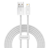 كابل بيانات وشحن سريع من BASEUS، من USB إلى Lightning، بقوة 2.4 أمبير وطول 2 متر