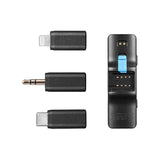 ميكروفون BOYA مع علبة W وموصل Lightning-Type C-3.5mm
