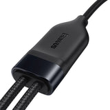شاحن Baseus سريع بقوة 100 واط، ثنائي في واحد، من النوع C إلى Lightning + النوع C