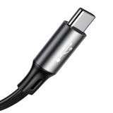 كابل شحن USB ثلاثي الوظائف من Baseus، 3.5 أمبير، 1.2 متر، رمادي داكن - CAMLT-BYG1