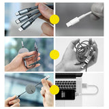كابل شحن USB ثلاثي الوظائف من Baseus، 3.5 أمبير، 1.2 متر، رمادي داكن - CAMLT-BYG1